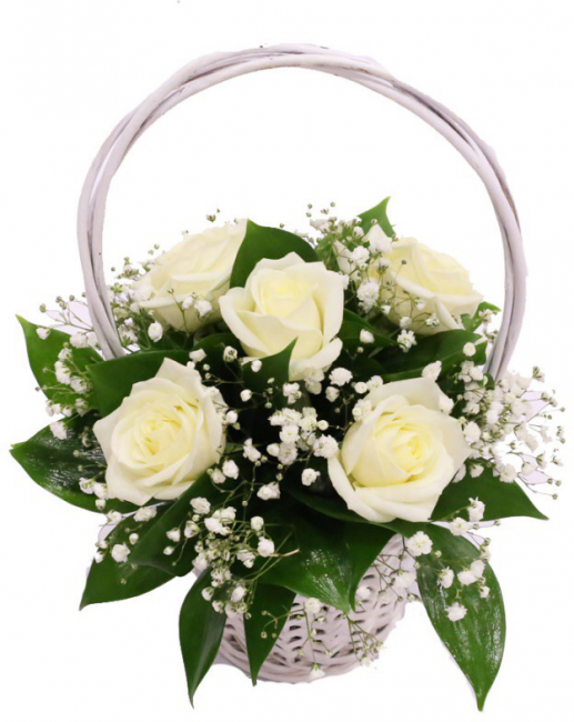 Букет цветов "Пушистая снежинка"